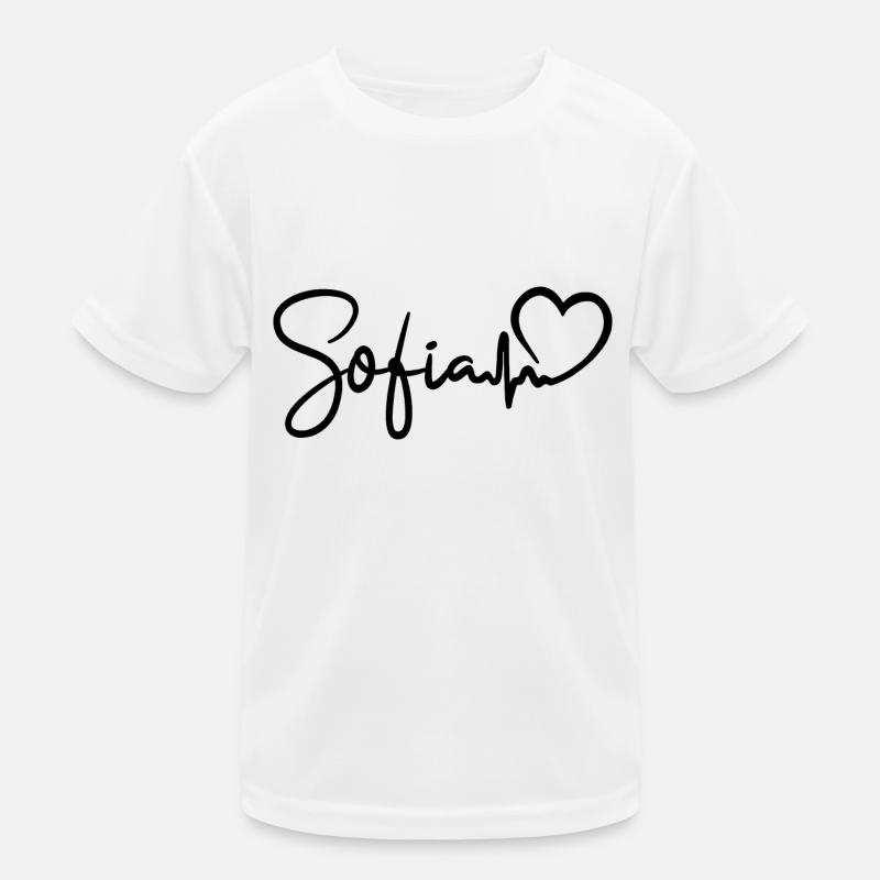 Sofia Heartbeat Bulgaria Sofia - Maglietta sportiva per bambini - bianco