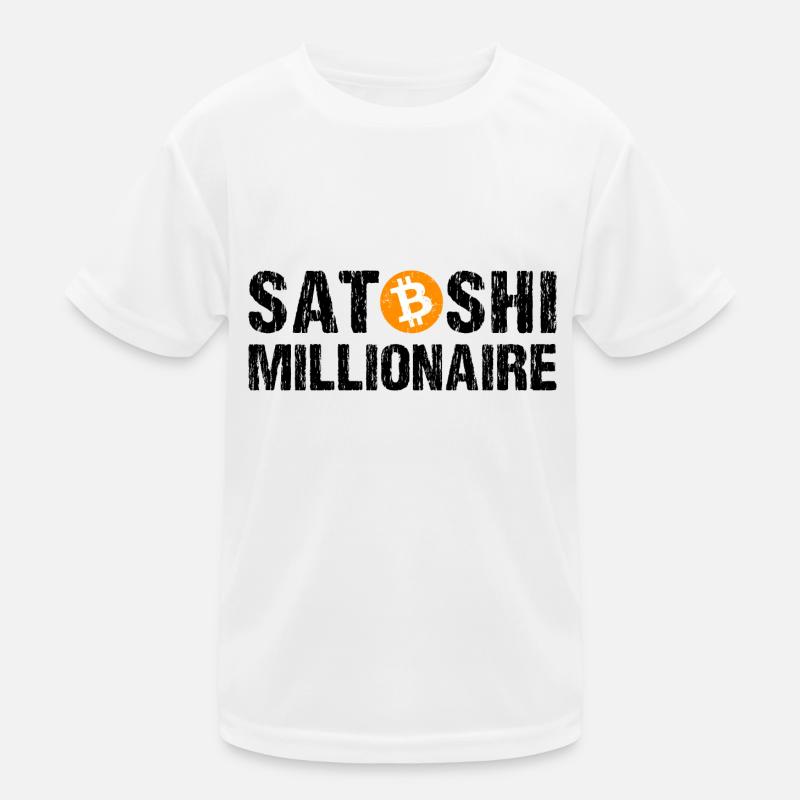 Satoshi Millionaire Kryptowährung Bitcoin Kinder Funktions-T-Shirt