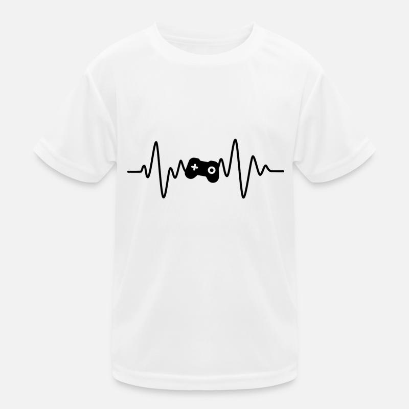 Gamer Herzschlag Gaming Kinder Funktions-T-Shirt