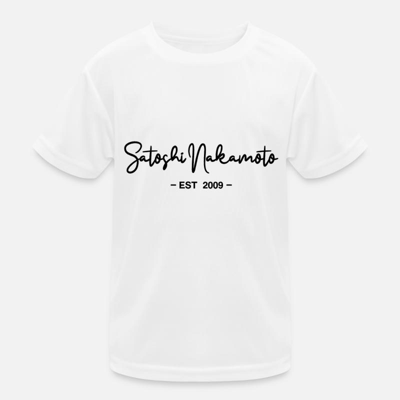 Satoshi Nakamoto Bitcoin Blockchain 2009 Kinder Funktions-T-Shirt