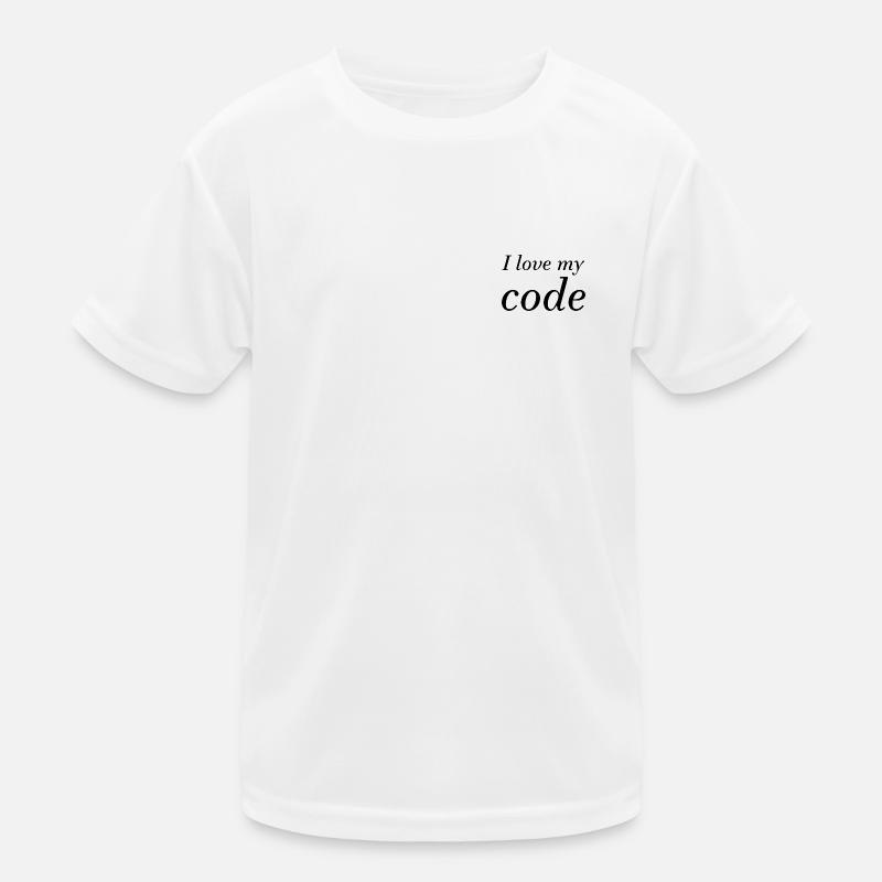 i love my code - Kinder Funktions-T-Shirt - Weiß