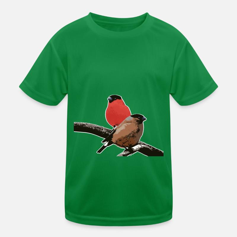 Dompfaffpaar Kinder Funktions-T-Shirt