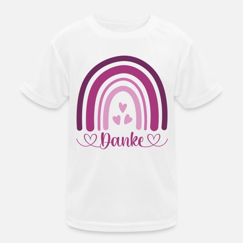Danke Regenbogen Kinder Funktions-T-Shirt