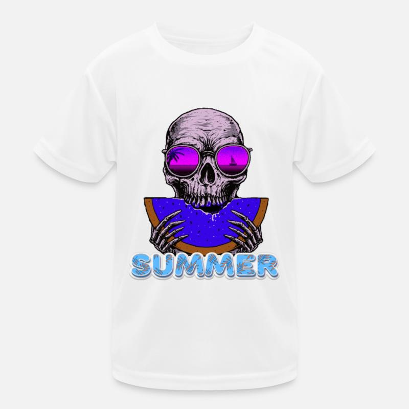 vacay-Modus - Kinder Funktions-T-Shirt - Weiß