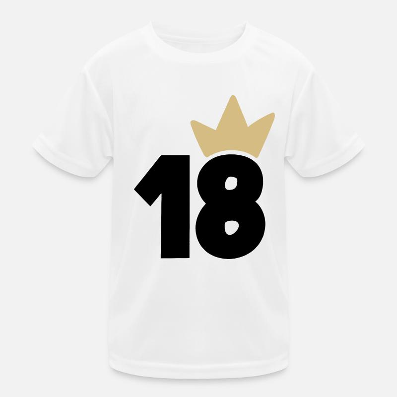 18 Krone Nummer 18 Kinder Funktions-T-Shirt