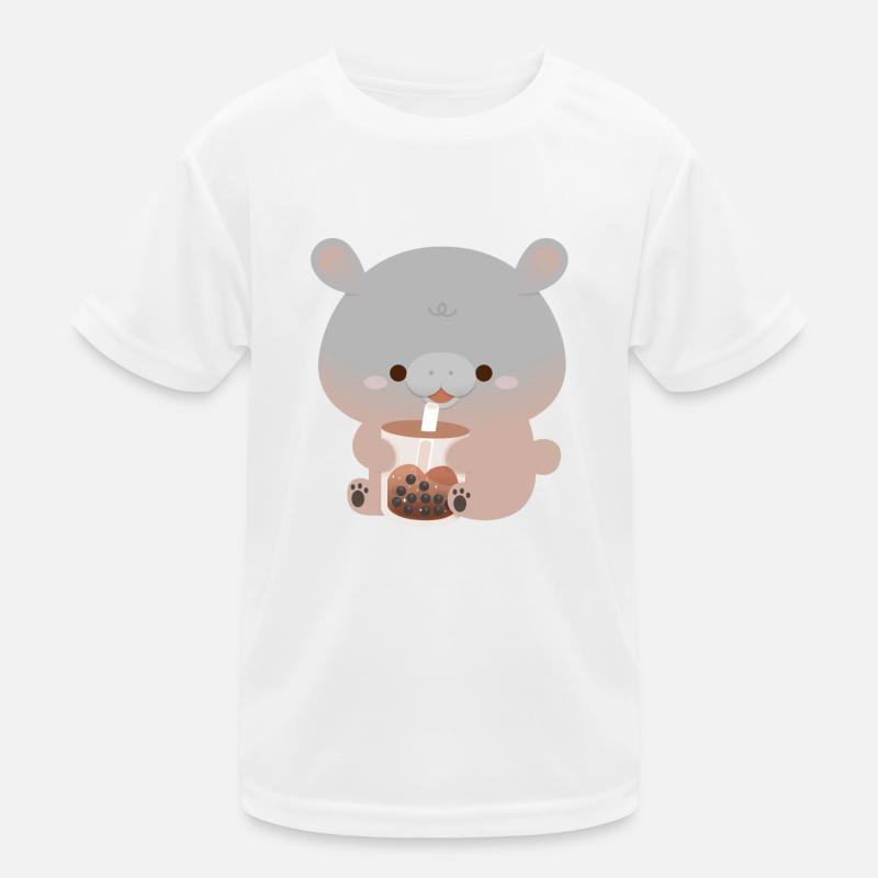 Zwerg-Nilpferd-Boba-Tee Kinder Funktions-T-Shirt