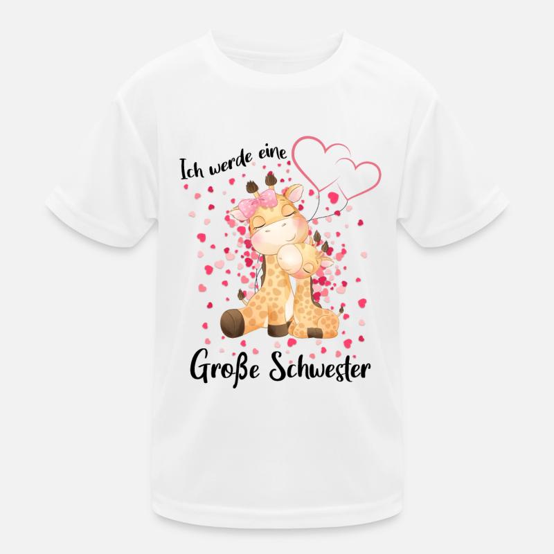 Nachwuchs verkünden Ich werde große Schwester 2022 Kinder Funktions-T-Shirt