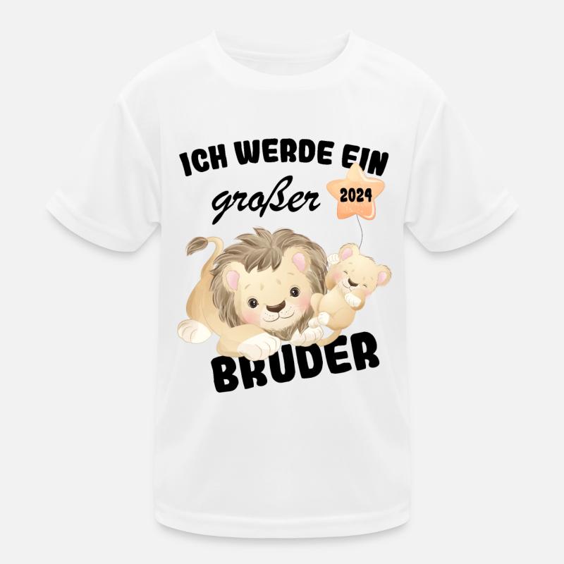 Ich Werde Großer Bruder 2024 Kinder Funktions-T-Shirt