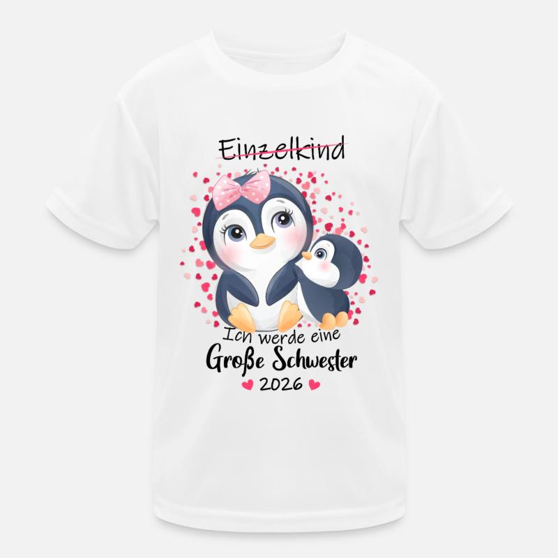 Nachwuchs Verkünden Ich Werde Große Schwester 2026 Kinder Funktions-T-Shirt