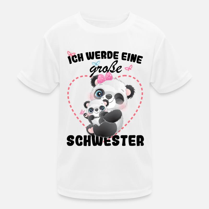 Nachwuchs Verkünden Ich Werde Große Schwester 2026 Kinder Funktions-T-Shirt