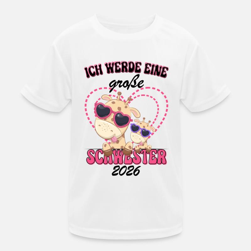 Nachwuchs Verkünden Ich Werde Große Schwester 2026 Kinder Funktions-T-Shirt