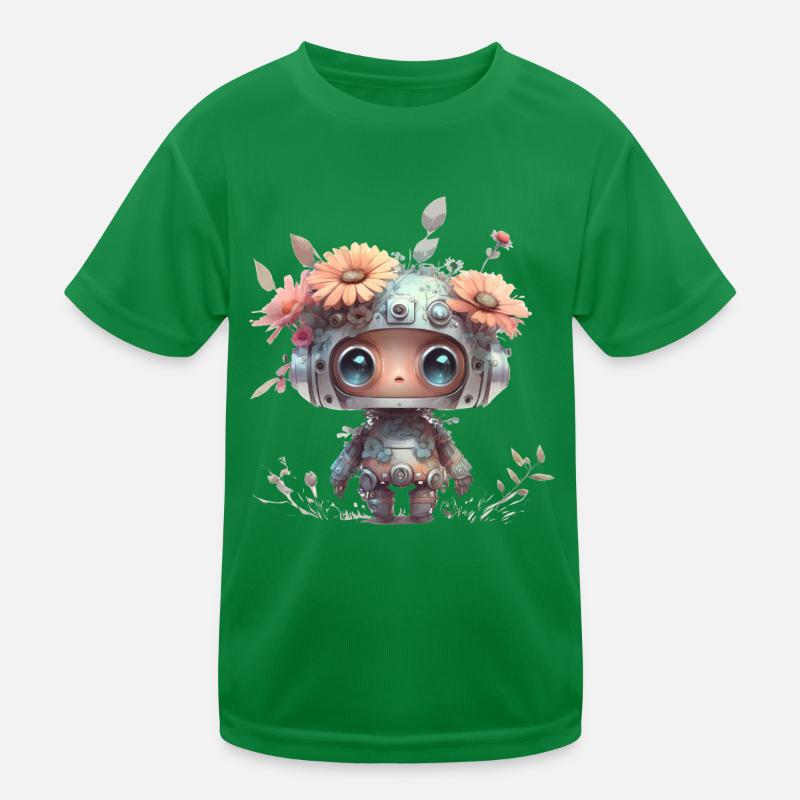 Liebliches Roboter-Mädchen Kinder Funktions-T-Shirt