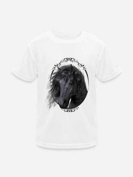 Black Beauty - Kids Functional T-Shirt - white - Front