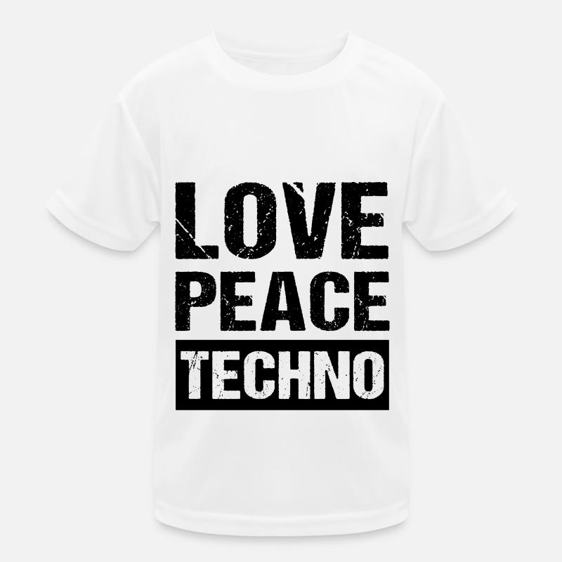 Amour Paix Techno T-shirt sport Enfant