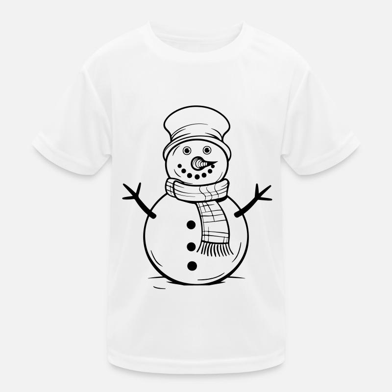 Schneemann Winter Comic Kinder Funktions-T-Shirt