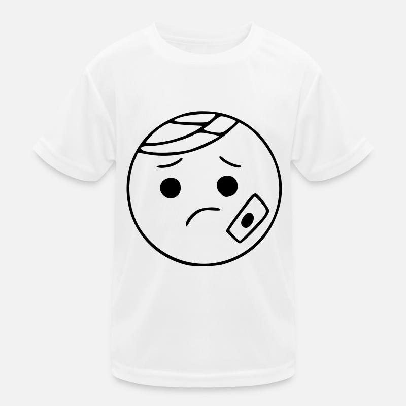 Emoji sketch blesse noir T-shirt sport Enfant
