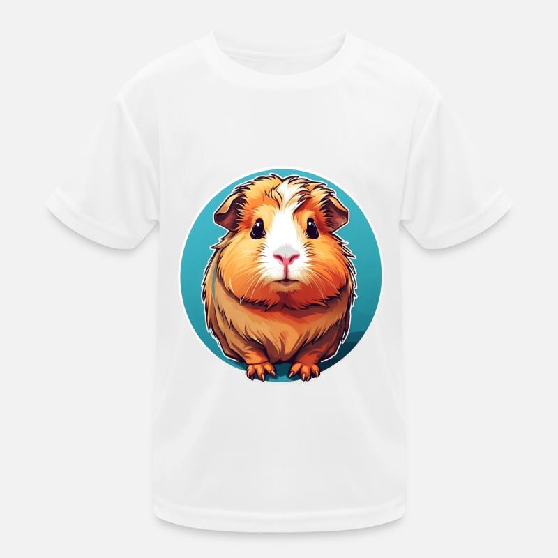 Cochon d’Inde dans la roue chromatique bleue T-shirt sport Enfant