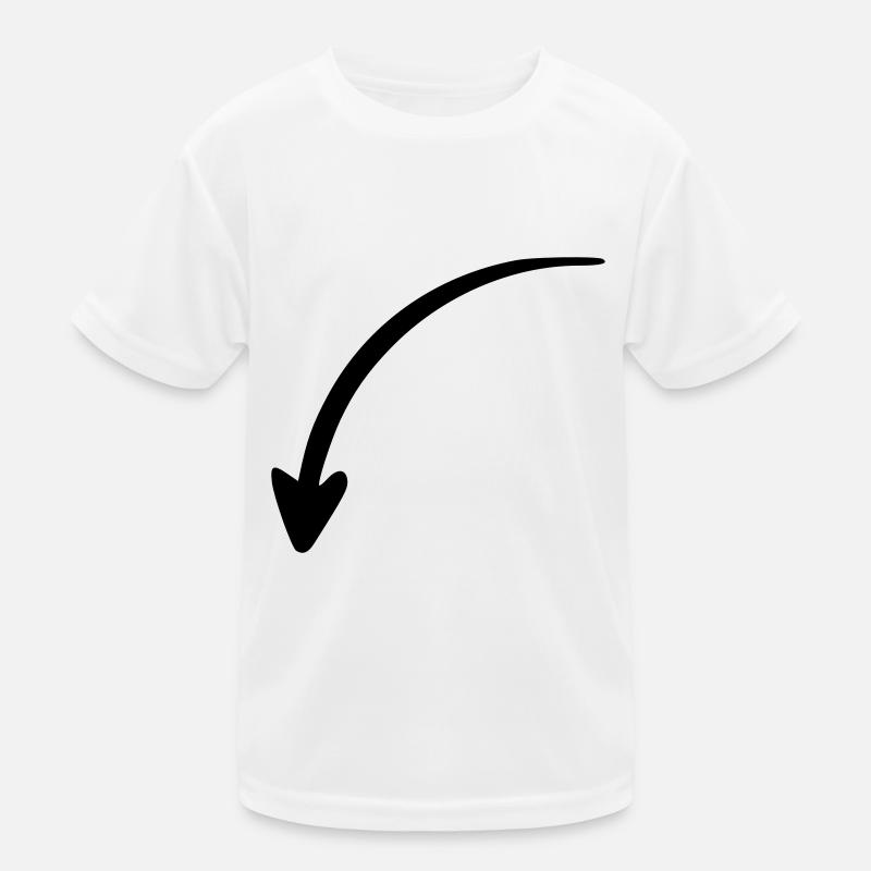 Arrow drawing sketch black - Kids Functional T-Shirt - white