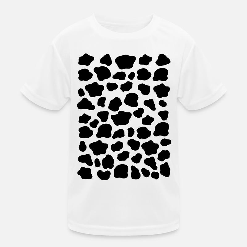Cow Costume Pattern Cow Spots Black White Spotted Kids Functional T-Shirt