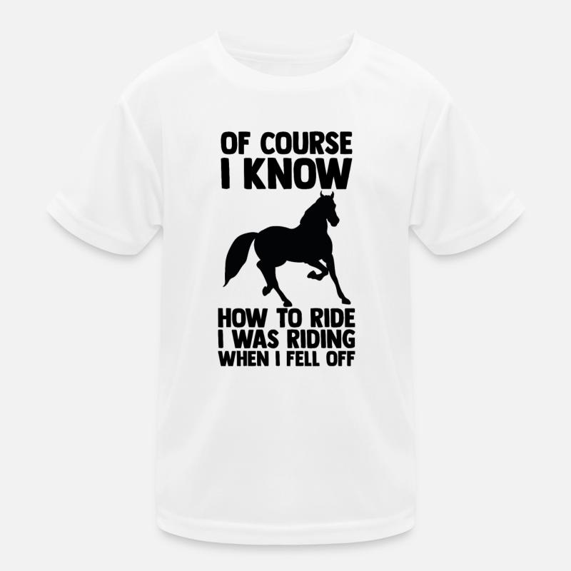 Pferde Reiten Reiter Spruch Kinder Funktions-T-Shirt