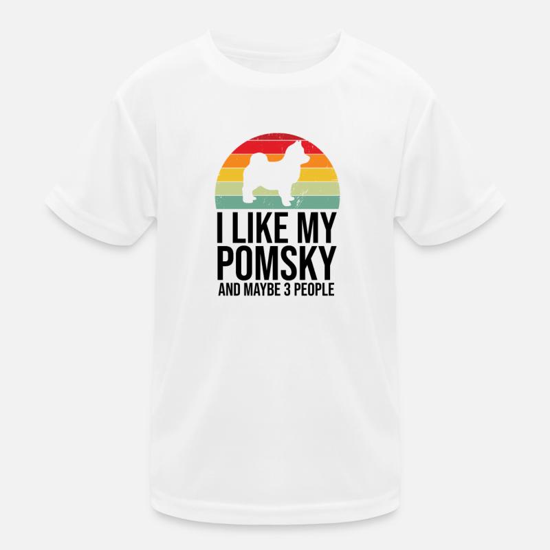 Pomsky Kinder Funktions-T-Shirt