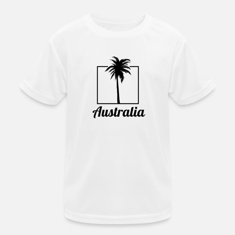 Australia Palm Tree Holiday Trip Souvenir Kids Functional T-Shirt