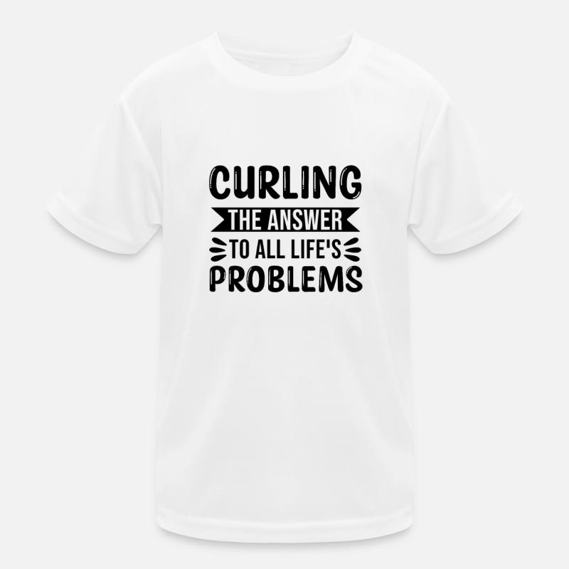 Curling La réponse à tous les problèmes de la vie T-shirt sport Enfant
