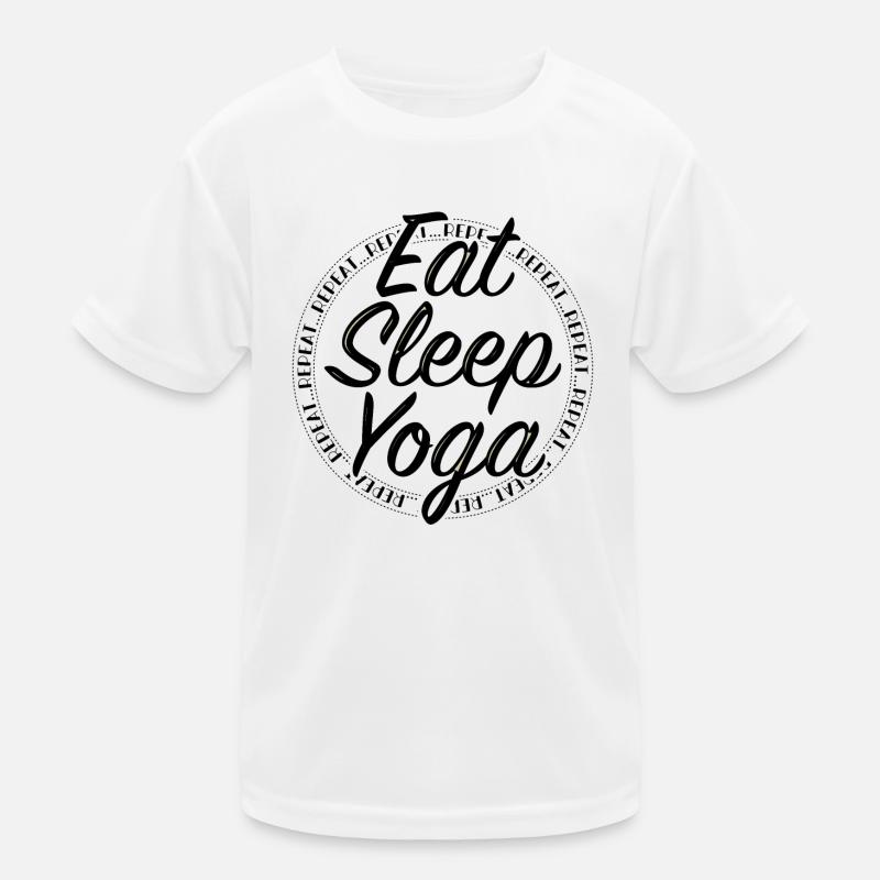 Eating, Sleeping, Yoga, Repeating - Wellness Routine Kids Functional T-Shirt