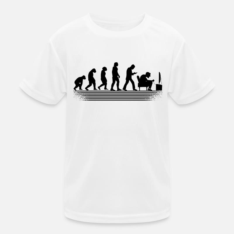 Gamer PC games gaming Konsolen zocken Evolution Kinder Funktions-T-Shirt