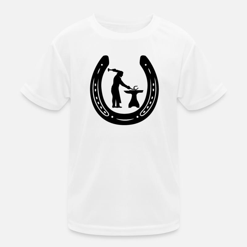 Horse Blacksmith Horseshoe Horsesmith Outil T-shirt sport Enfant