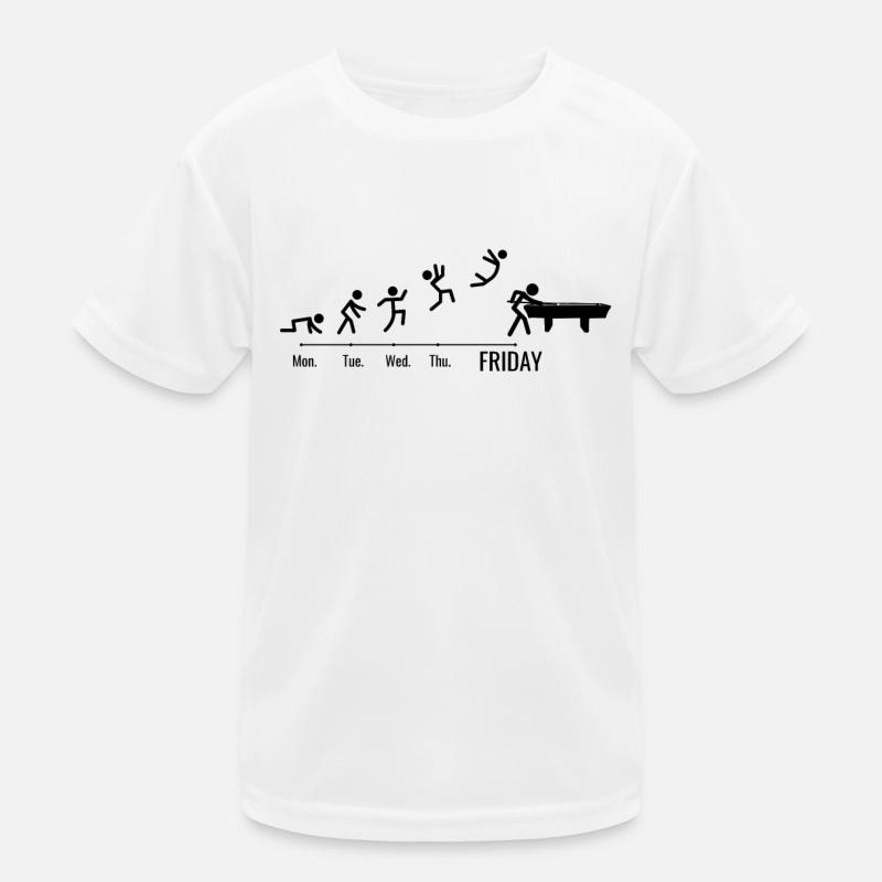 Billiards Game Pool Table Weekend Snooker Pool Kids Functional T-Shirt