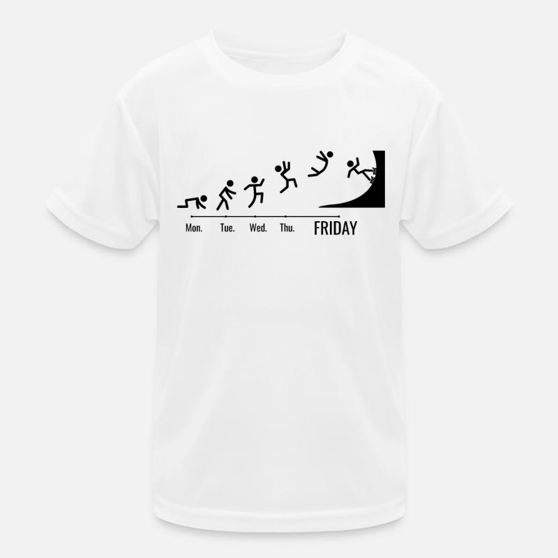 Inline-Skating Rollerskates Wochenende-Skater - Kinder Funktions-T-Shirt - Weiß