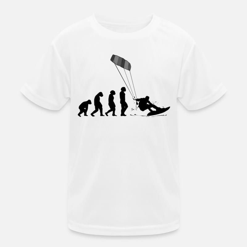 Kitesurf Kiteboard Kitesurfen Kite-Surf Evolution Kinder Funktions-T-Shirt