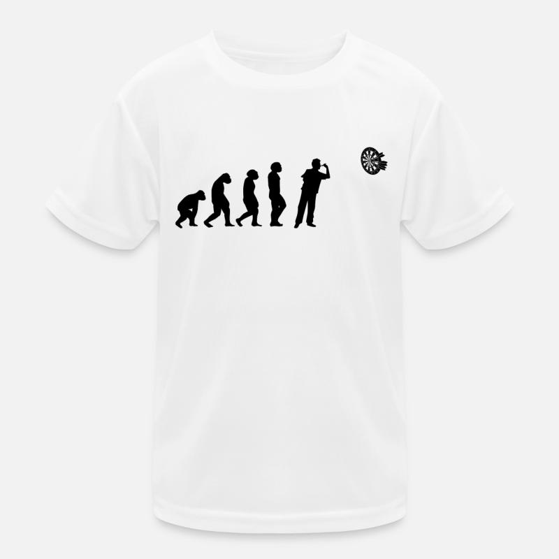 Darts Dartscheibe Dartpfeile Dartspieler Evolution Kinder Funktions-T-Shirt
