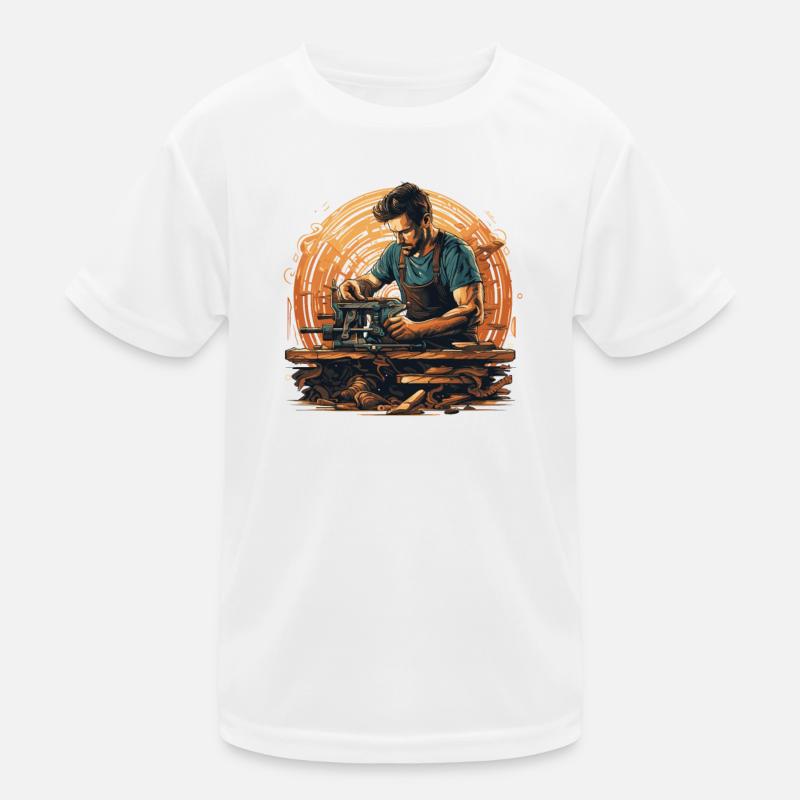 Handwerker Zimmermann-Holzarbeit Zimmerer Kinder Funktions-T-Shirt