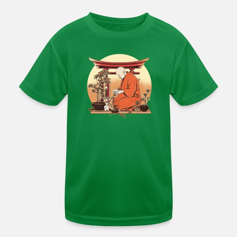 Bonsai Tree Plants Bonsai Tree Zen monk Bonsai Kids Functional T-Shirt