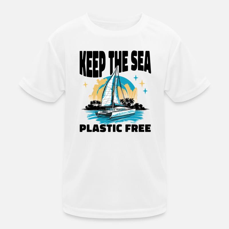 Catamaran Boat Sailboat Sailing Sailor Kids Functional T-Shirt