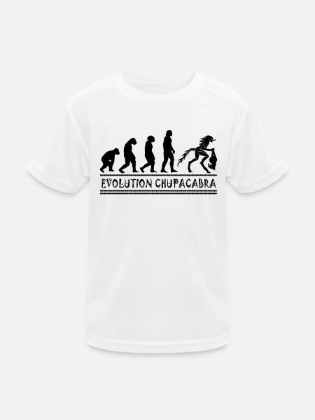 Cryptozoologists Chupacabra Creatures Evolution - Kids Functional T-Shirt - white - Front