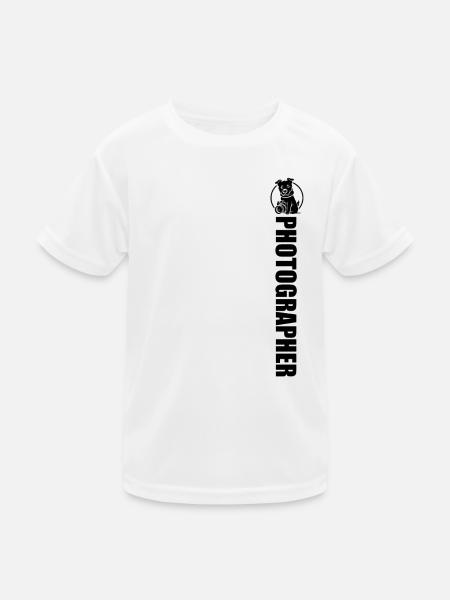 Landscape Photographer, Nature Photographer, Animal Photographer - Kids Functional T-Shirt - white - Front