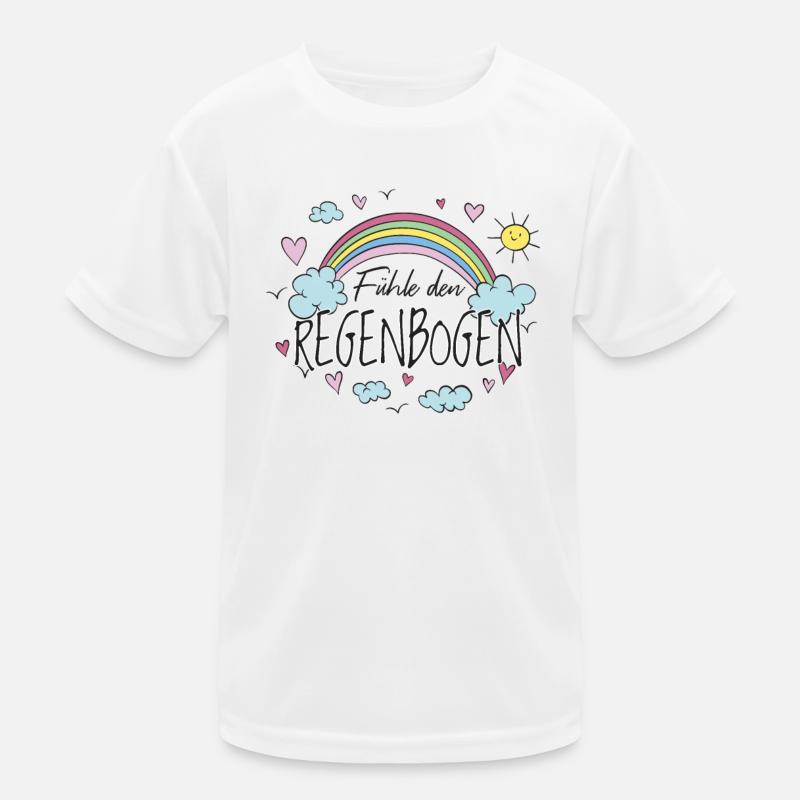 Fühle den Regenbogen Entspannung Kinder Funktions-T-Shirt