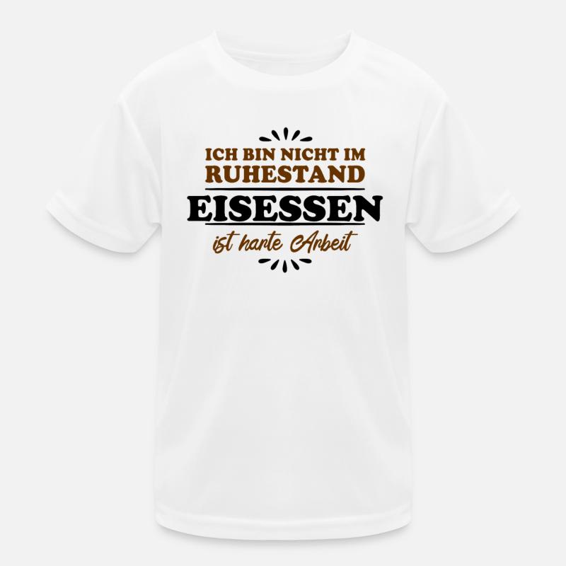 Pensionné Retraité Mangeant de la crème glacée T-shirt sport Enfant