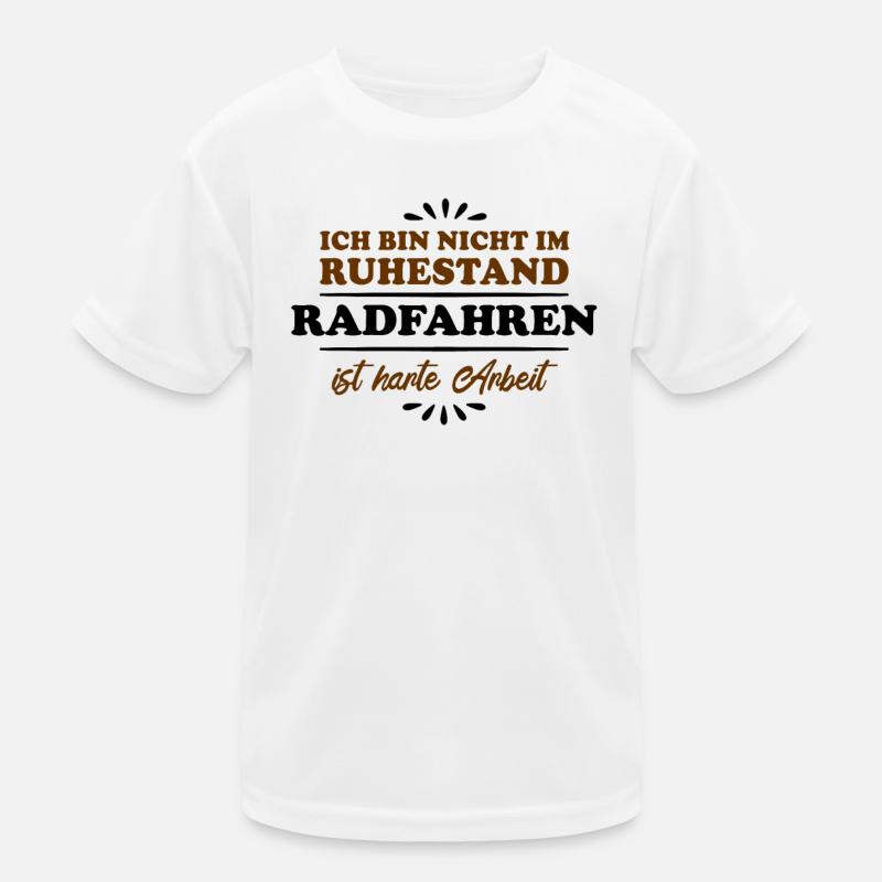 Ruhestand Rentner Pensioner Radfahrer Kinder Funktions-T-Shirt