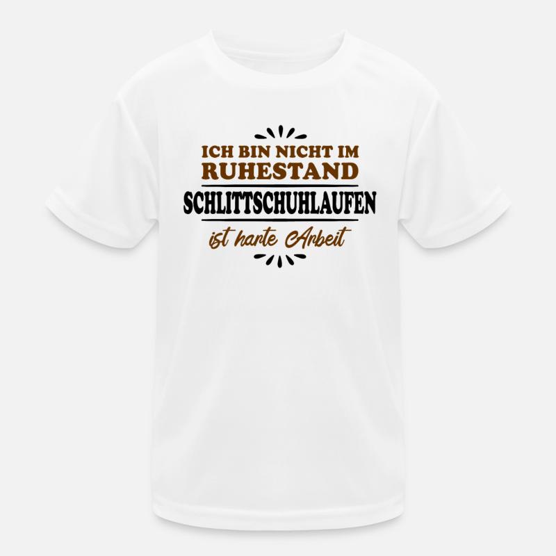 Ruhestand Rentner Pensioner Schlittschuh-Läufer Kinder Funktions-T-Shirt