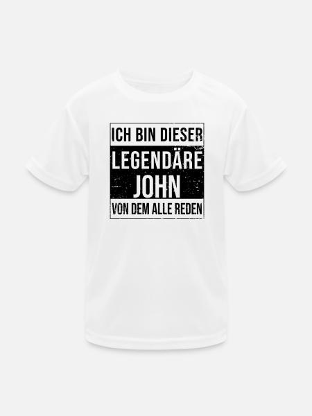 Ich bin dieser legendäre für John - Kinder Funktions-T-Shirt - Weiß - Vorne