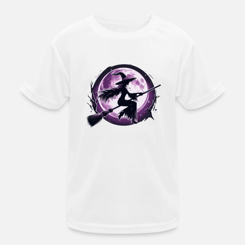 Gothic Hexen Geschenkidee okkulter lila Mond Kinder Funktions-T-Shirt