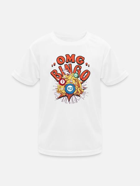 Bingo-Spieler Bingo-Spiel Bingo-Game Spiele-Bingo - Kinder Funktions-T-Shirt - Weiß - Vorne