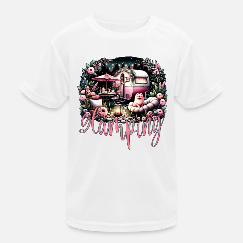 Glamping - un mot inventé T-shirt sport Enfant