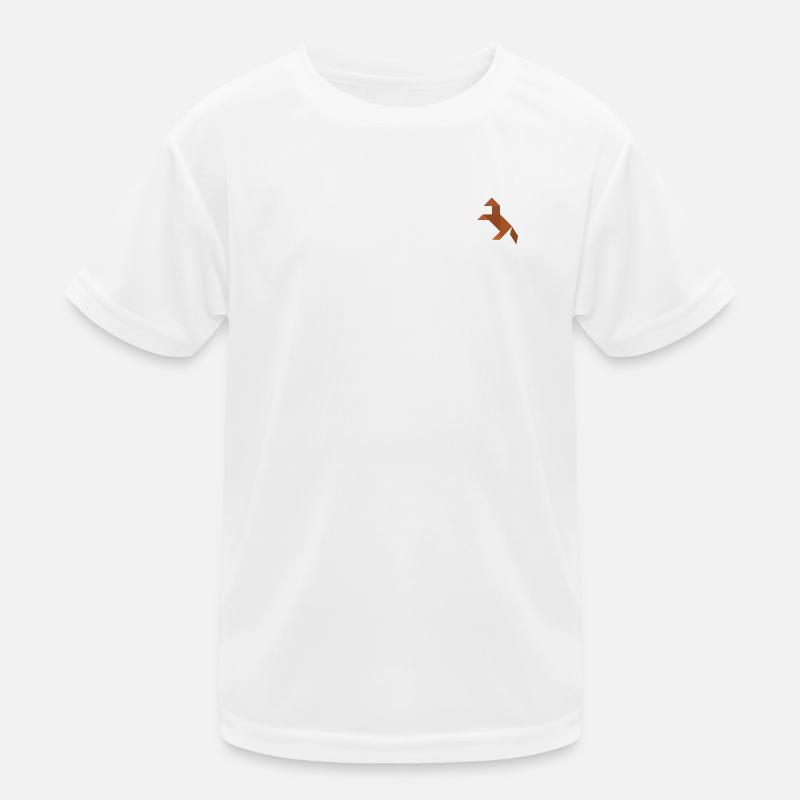 Pferd - Tangram Kinder Funktions-T-Shirt