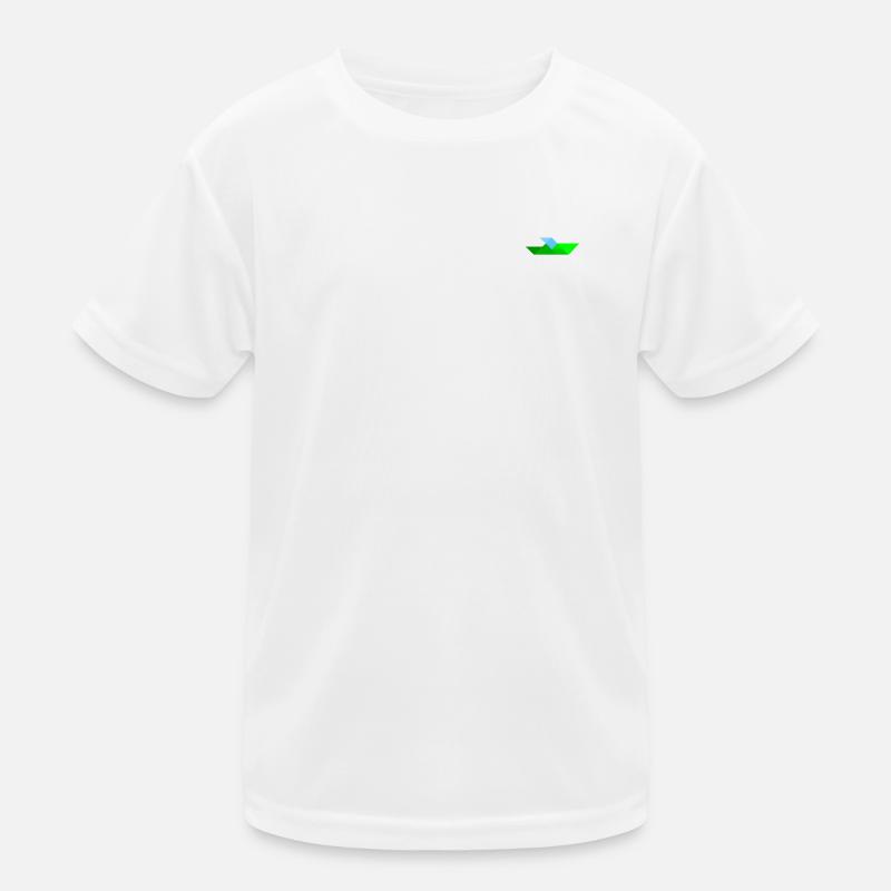 Rennboot - Tangram Kinder Funktions-T-Shirt