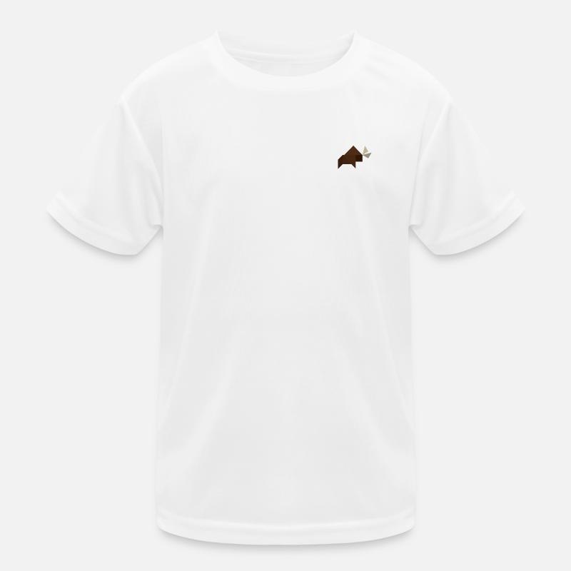 Bison - Tangram Kinder Funktions-T-Shirt